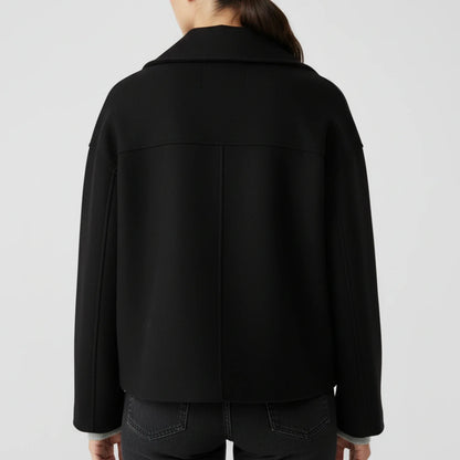 Maya Oversized Cropped Peacoat