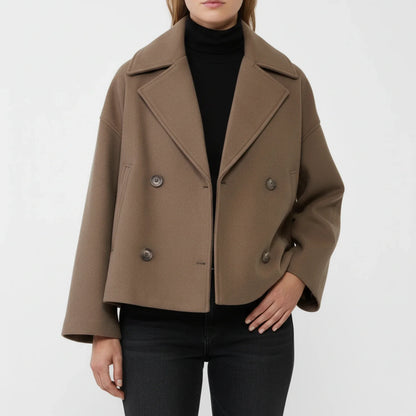Maya Oversized Cropped Peacoat