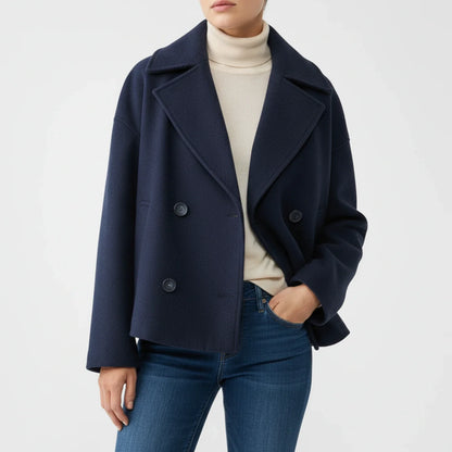 Maya Oversized Cropped Peacoat