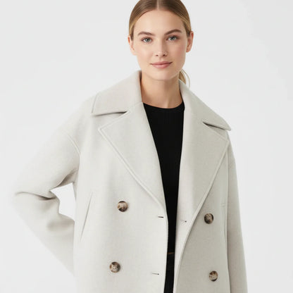 Maya Oversized Cropped Peacoat