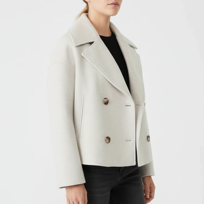 Maya Oversized Cropped Peacoat