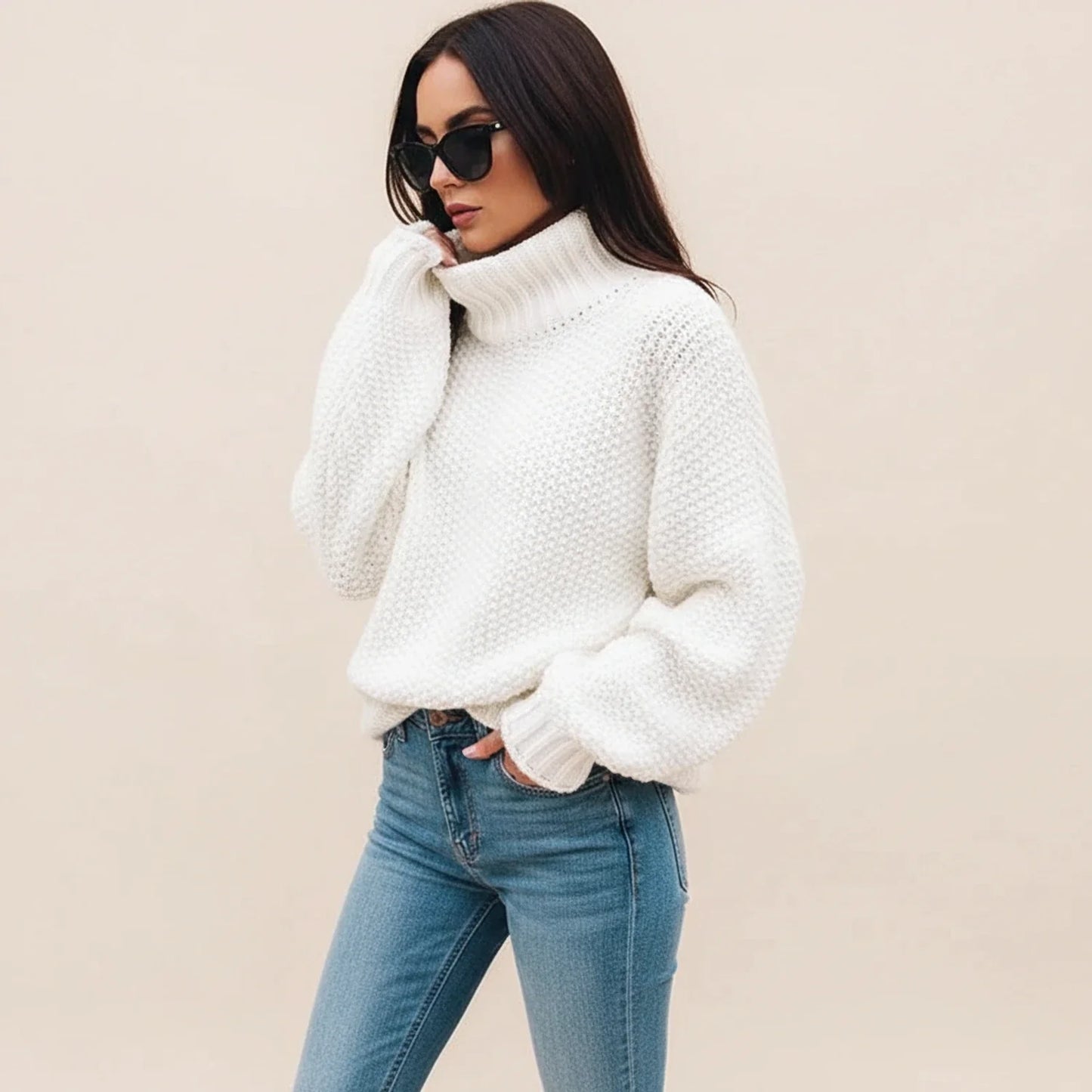 Aria Oversized Turtleneck Sweater