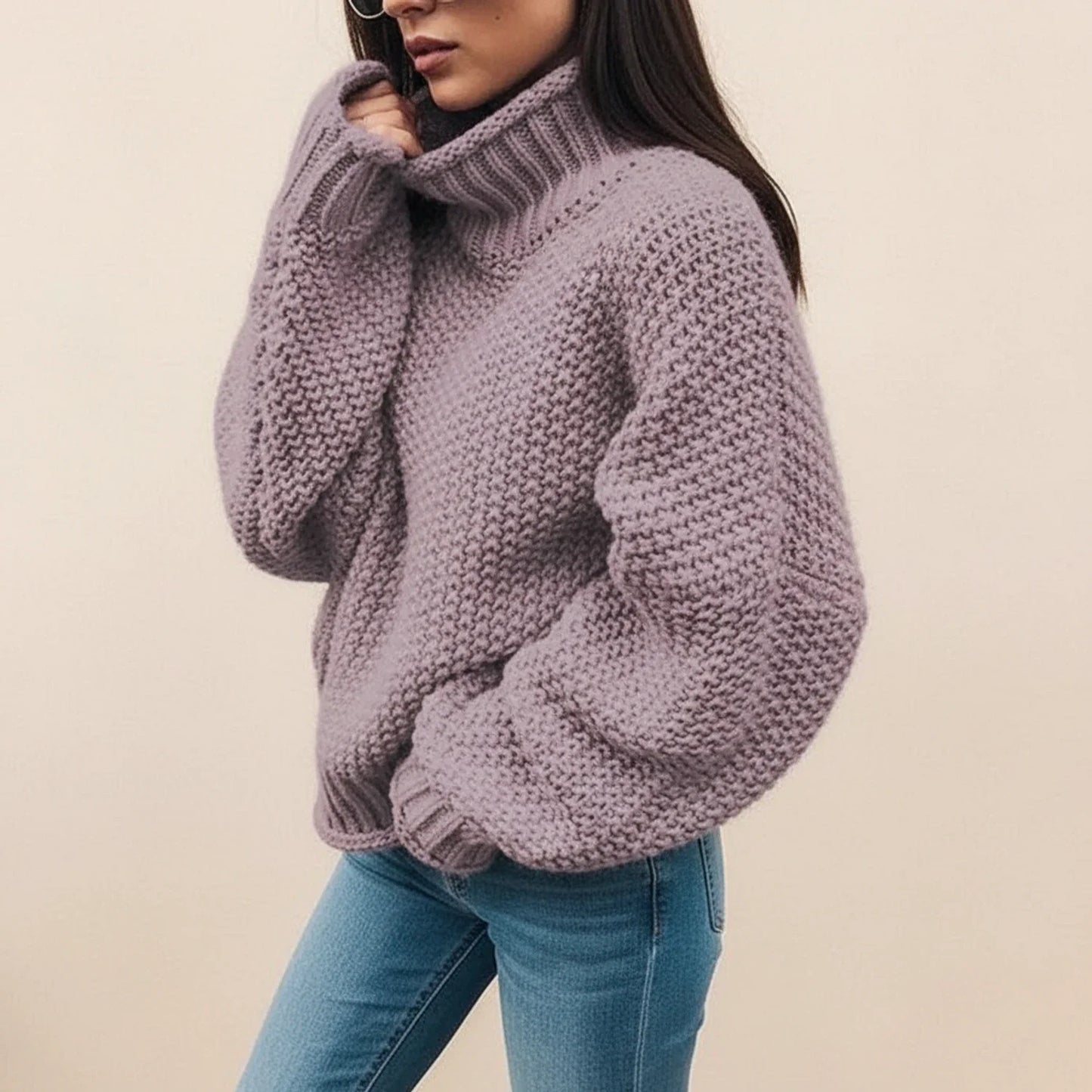 Aria Oversized Turtleneck Sweater