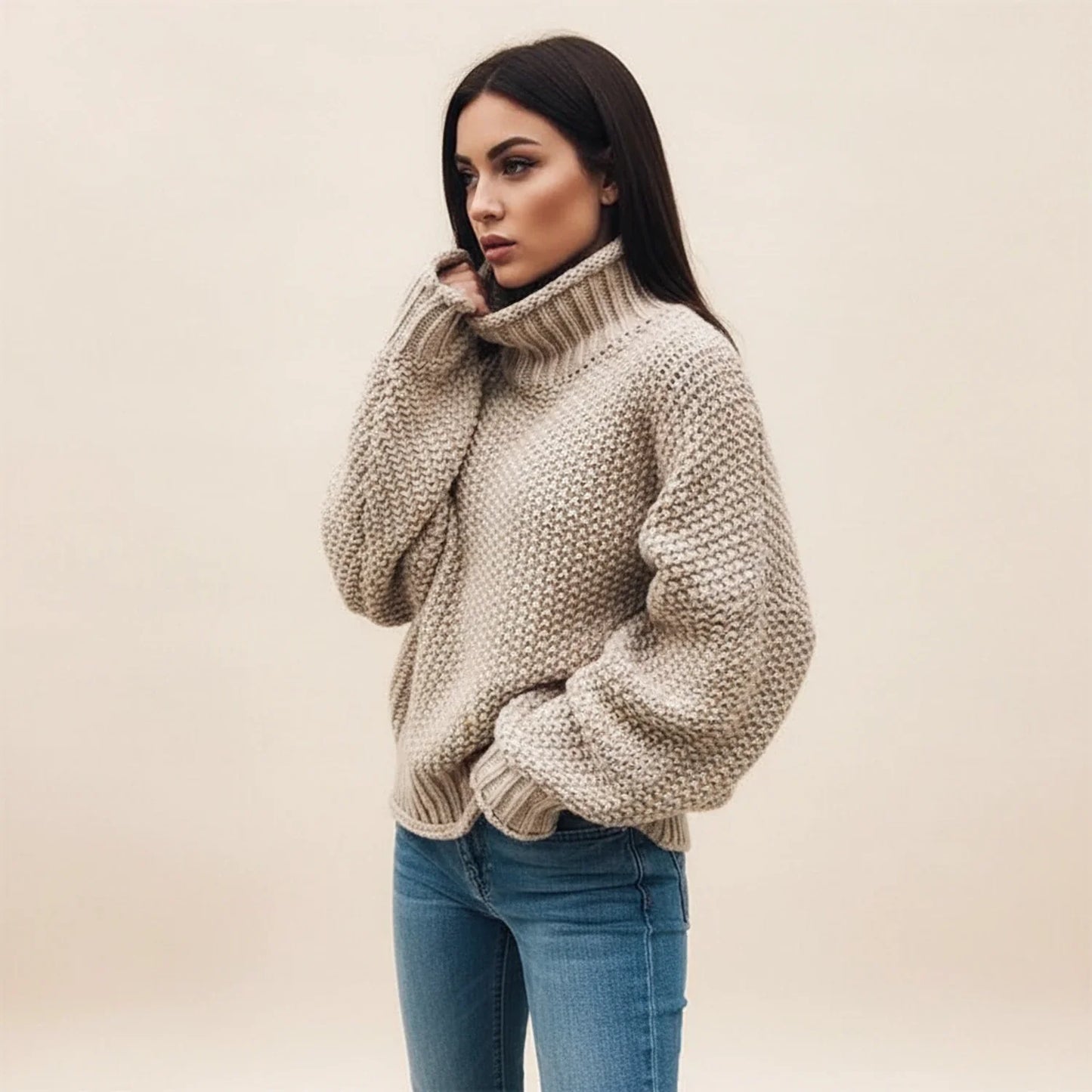 Aria Oversized Turtleneck Sweater