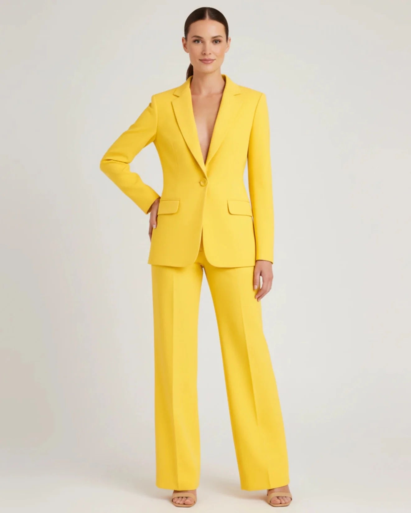Modern Wide Leg Suit