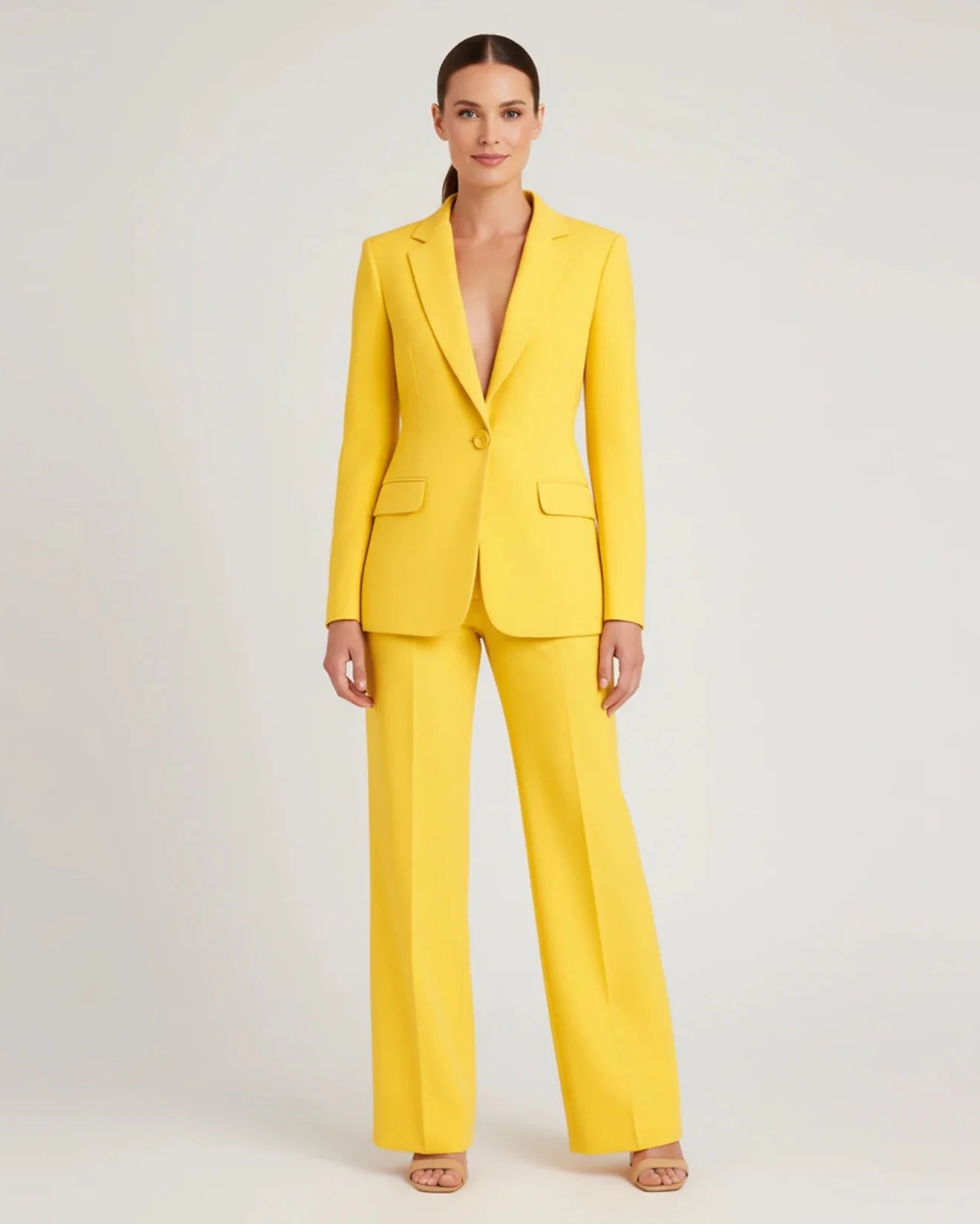 Modern Wide Leg Suit