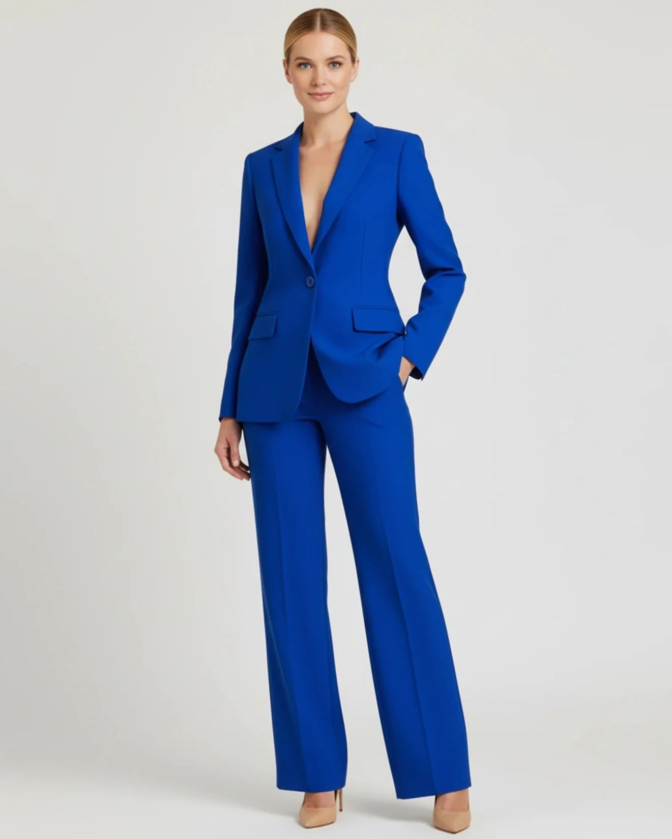 Modern Wide Leg Suit
