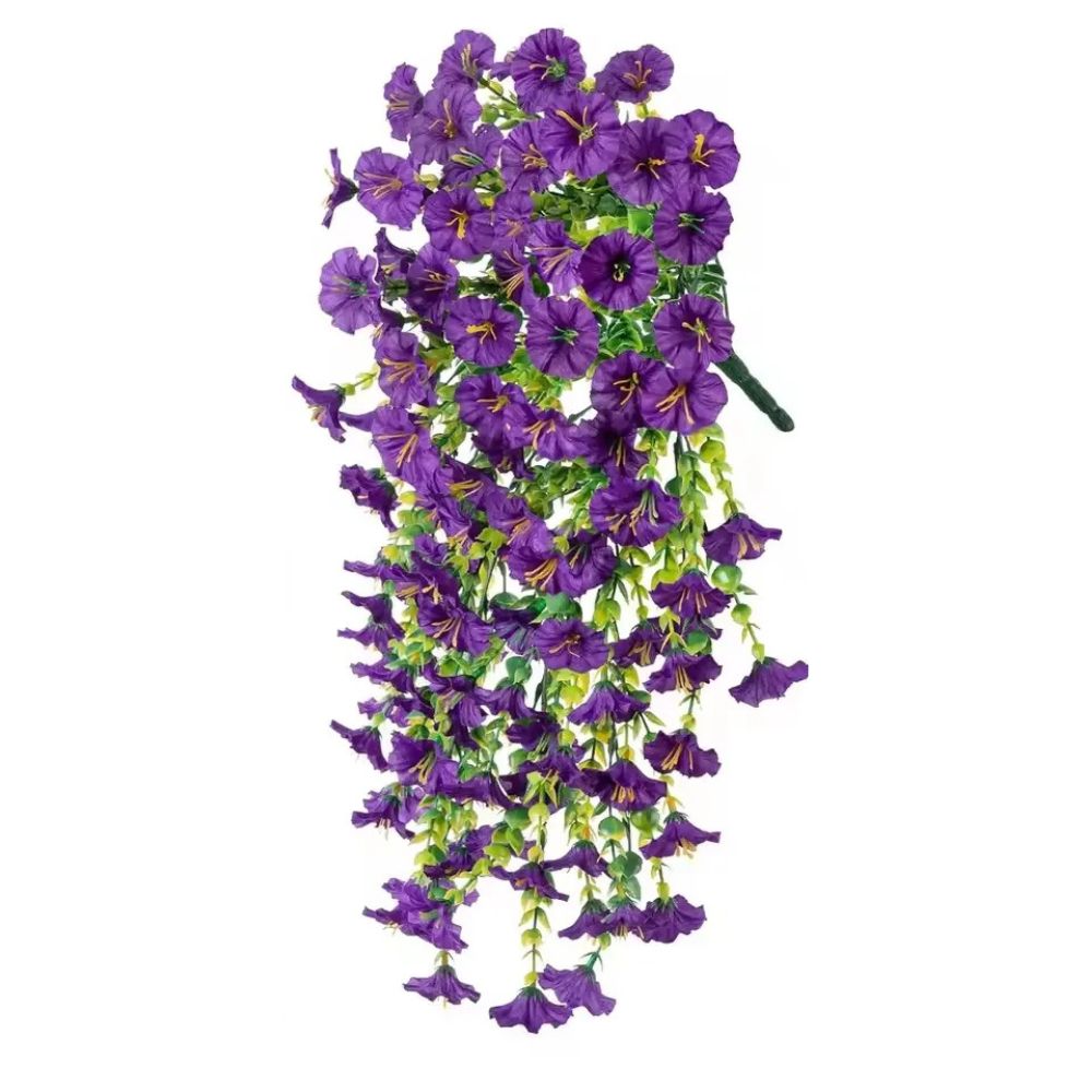 Hanging Morning Glory Vine with Sun Resistant Petals and Flexible Design, 29.52in
